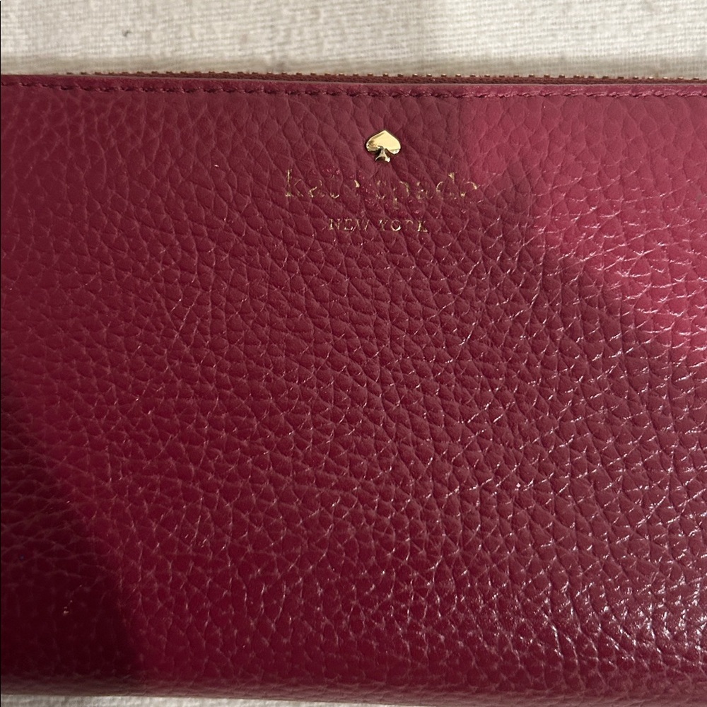Kate Spade Red zippy Wallet - Picture 10 of 17